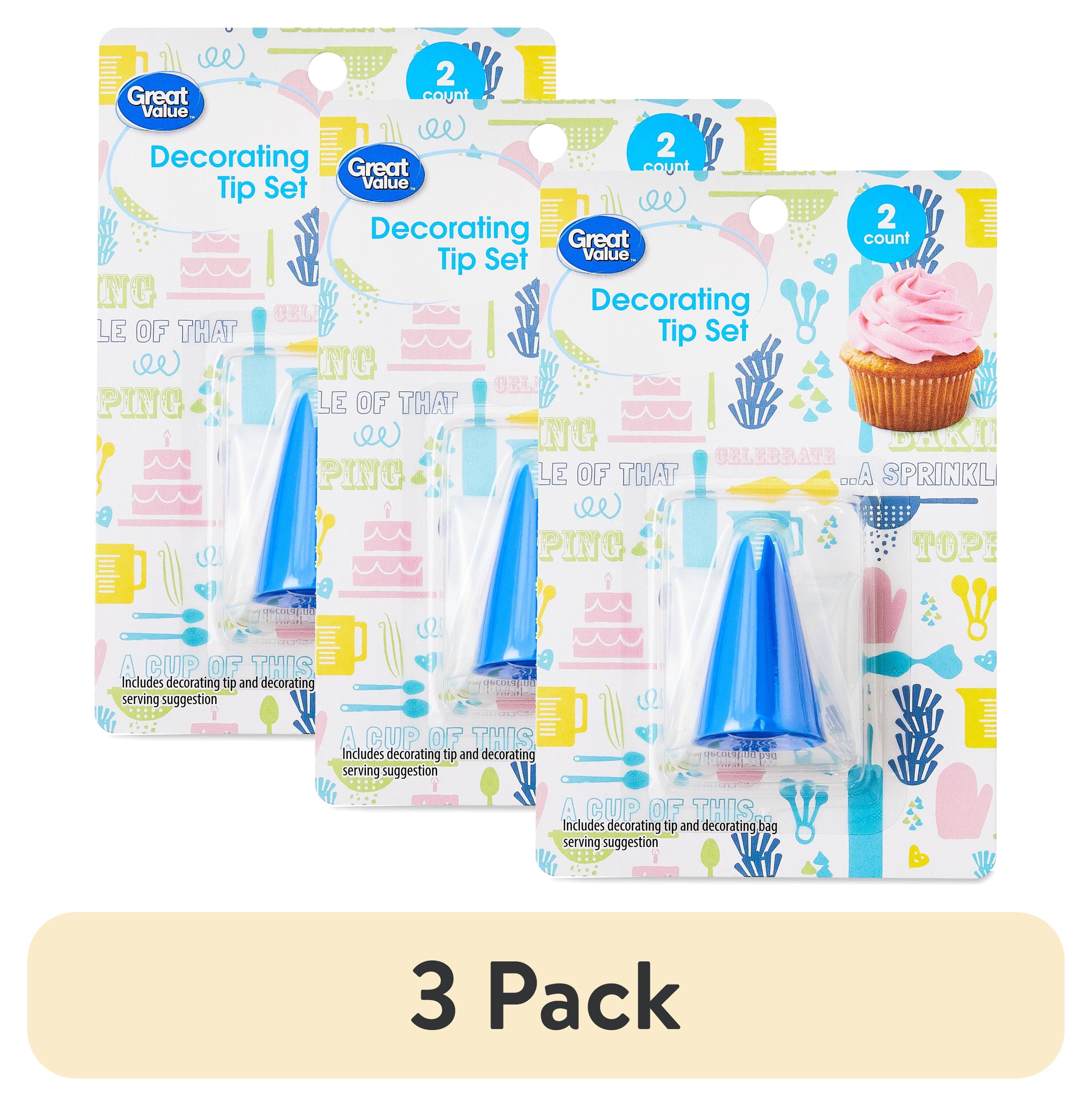 (3 pack) Great Value Decorating Bag with a Star Tip, 1 Count