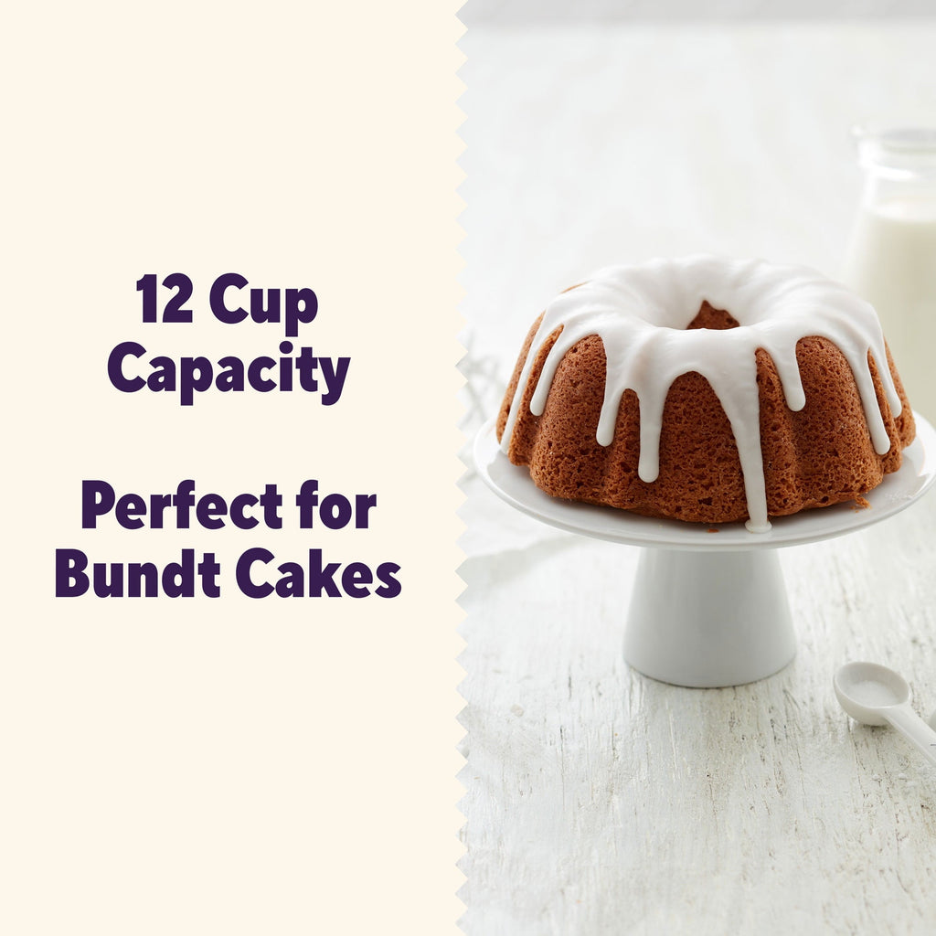 Wilton Everyday Non-Stick Bundt Cake Pan 9.51" Fluted Tube Baking Pan, Packaging May Vary - Image 4