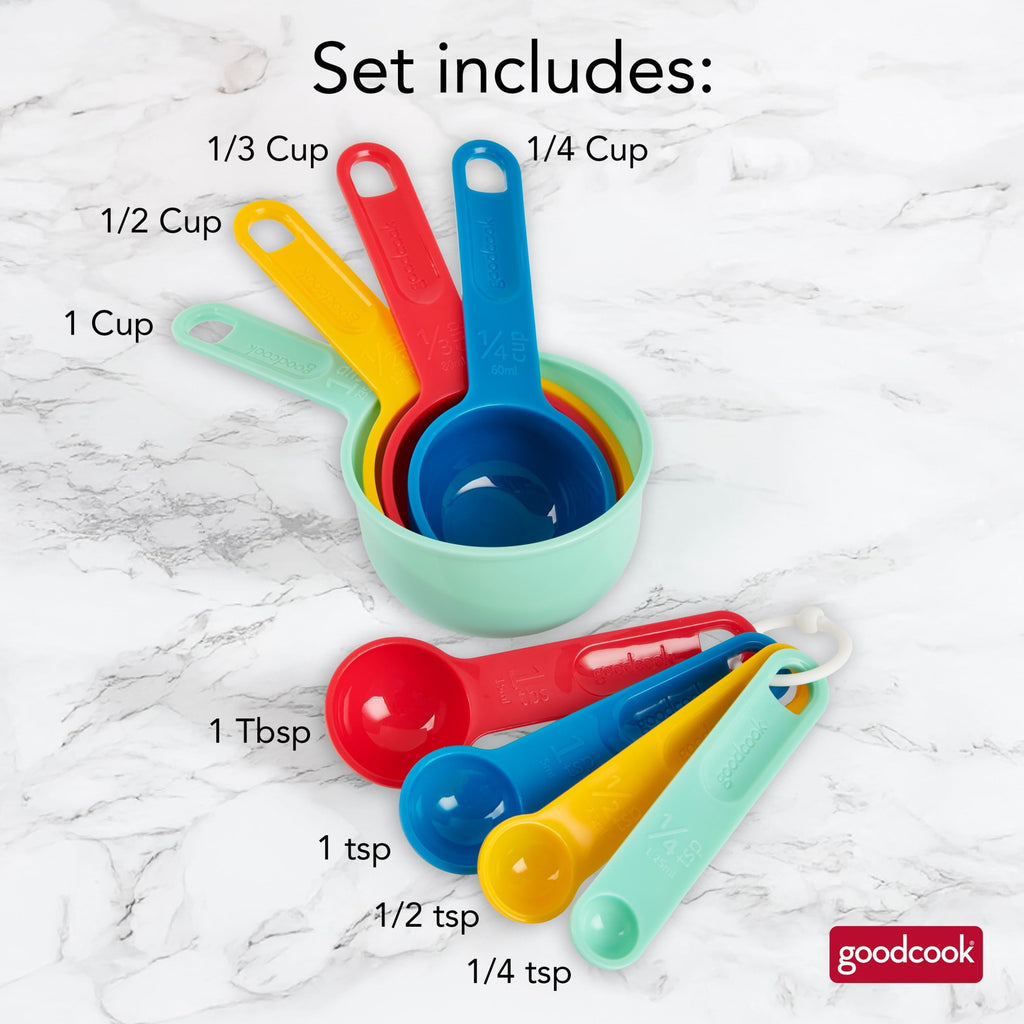 Pro Measuring Cups And Spoons, Set Of 8 Nesting With Storage Ring - Image 4