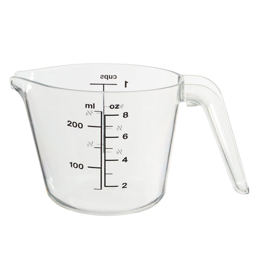 Mainstays 1 Cup Large Spout Plastic Measuring Cup, Clear