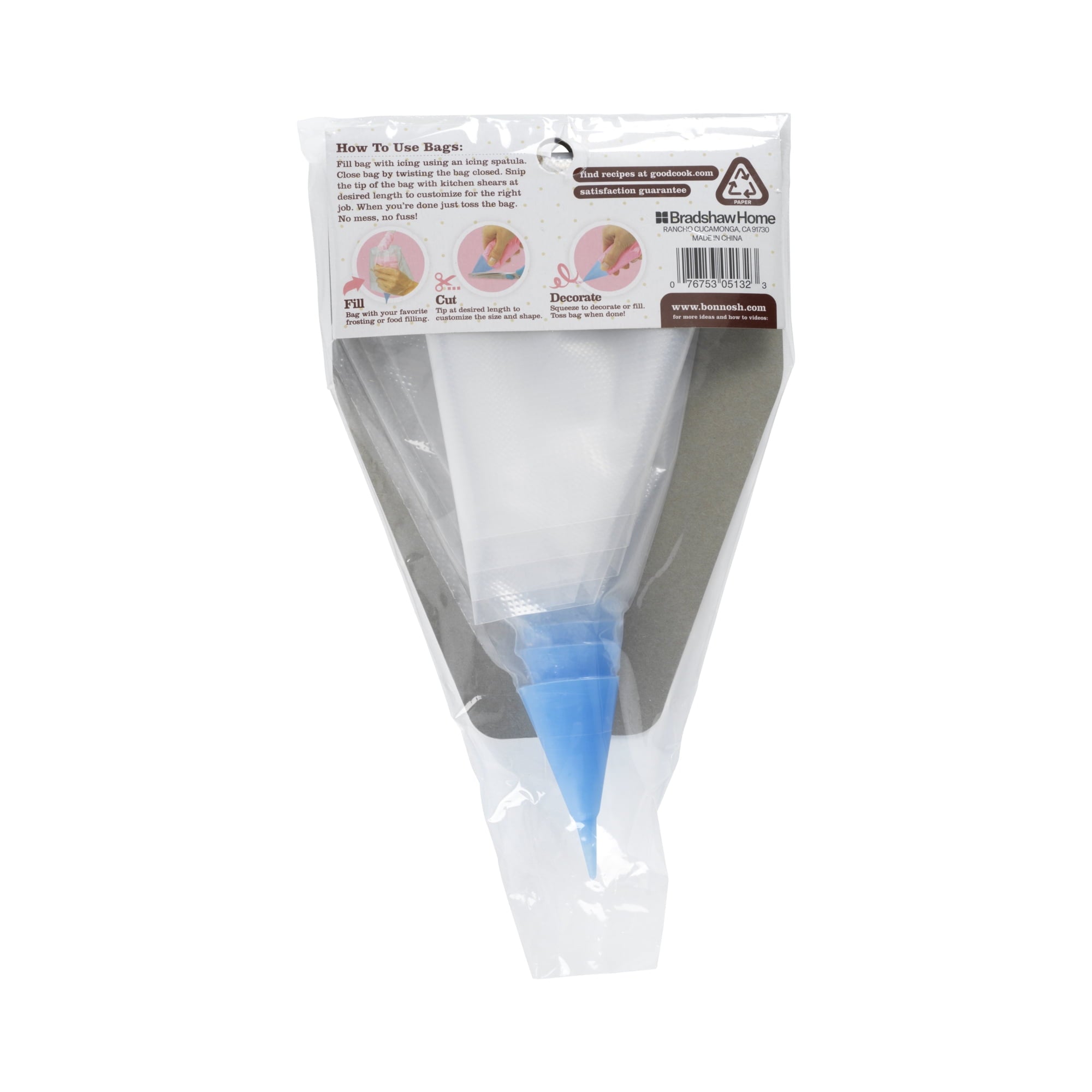 Disposable Cake Decorating Bags with Cut-to-Size Oodle Round Tips, 4-Count - Image 4