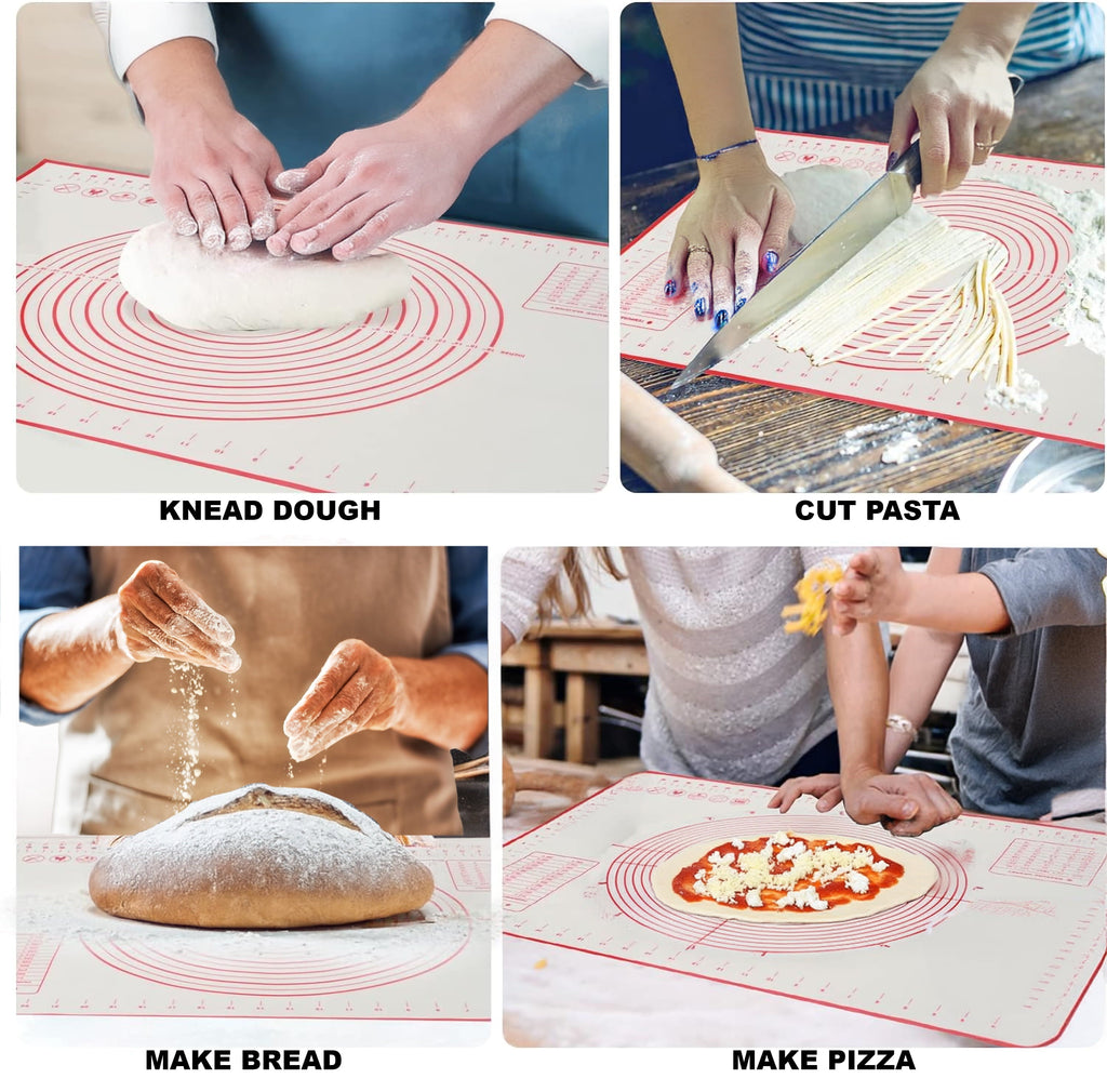 Mainstays Reusable Silicone 24"x 18" Pastry Mat with Measurements - Image 2
